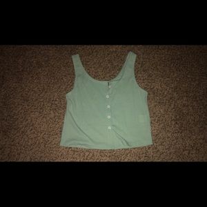 Green crop top